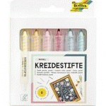 CRAYON CRAIE PASTEL, COULEURS ASSORTIES, ÉTUI DE 6 - LOT DE 4