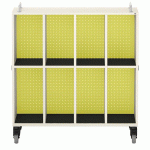 MEUBLE BAS SHIFT+ LANDSCAPE MÉL POUR CARTABLES 8 CASES - BLANC GRIS - VERT CLAIR - MANUTAN COLLECTIVITÉS