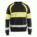 SWEAT HAUTE VISIBILITÉ NOIR/JAUNE FLUORESCENT TAILLE XL - BLAKLADER