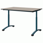 TABLE MALIBU 120X80 T3/T6 DL ST ANTIB ACACIA/NOIR BLEU 5025 - MANUTAN EXPERT