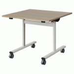 TABLE MALIBU RAB. 80X80 T4 DL STRA ABS CHÊNE 1146/BLC 9016