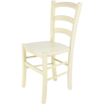 T M C S - TOMMYCHAIRS - CHAISE VENICE POUR CUISINE, BAR ET SALLE À MANGER, ROBUSTE STRUCTURE EN BOIS DE HÊTRE PEINDRÉ EN COULEUR ANILINE BLANCHE ET