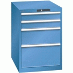 ARMOIRE BLEU CAP. 564X725X800 AVEC 4 TIR. 75KG _ 14.371.040 - LISTA