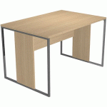 BUREAU PIEDS CADRES MÉTAL RAZOR - 120CM - CHÊNE/ANTHRACITE - ARTARREDI