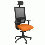 CHAISE DE BUREAU HORNA AVEC TÊTIÈRE - ORANGE