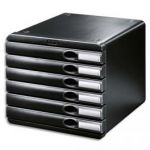 LEITZ PLUS MODULE DE CLASSEMENT ALLURA BLACK 6 TIROIRS POUR FORMAT A4
