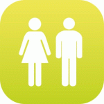 LOT DE 2 - PLAQUE PLEXI MIXTE HOMME/FEMME - 120 X 120 MM - VERT CLAIR