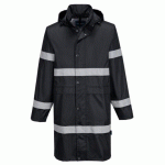 LOT DE 2 - PORTWEST F437 VESTE DE PLUIE IONA 100CM NOIR - TAILLE XXL