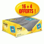 PACK AVANTAGE POST-IT DE 20 BLOCS DE NOTES ADHESIVES CLASSIQUES - 76 X 127 MM - JAUNE - PAQUET 20 BLOCS