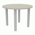 TABLE DE RÉUNION 4 PIEDS Ø 100 CM BÉTON/ALU - QUADRIFOGLIO