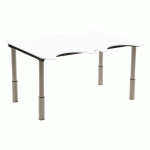 TABLE ERGO TECHNIC 140X110 RÉGLABLE COMPACT BLANC/GRIS - SUNSET CREATION