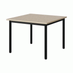 TABLE MALIBU 80X80 T3 4P ST ISOS BEIGE 1460/BEIGE NOIR 9005