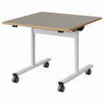 TABLE MALIBU RAB. 80X80 T4 DL STRA ALAISÉ GRIS U727/BLC 9016