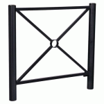 BARRIÈRE PROVINCE SIMPLE CROIX 1.07 M INOX - ZINC NOIR 9005 - PROCITY
