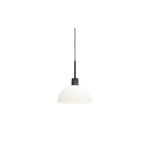 VIENDA DOME SUSPENSION PLAFONNIER NOIR, VERRE OPALE 1X E14