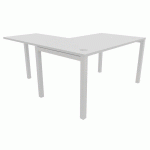 BUREAU ASTRO ARCHE 140X80 + EXTENSION 60X80 BLANC/BLANC - BURONOMIC