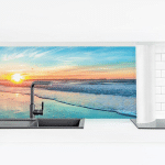 CRÉDENCE ADHÉSIVE - ROMANTIC SUNSET BY THE SEA DIMENSION HXL: 40CM X 140CM MATÉRIEL: SMART