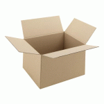LOT DE 25 - CARTON CAISSE AMÉRICAINE KRAFT BRUN SIMPLE CANNELURE L 30 X L 25 X H 20 CM