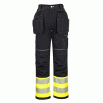 PORTWEST PW307 PANTALON HOLSTER PW3 HI-VIS CLASSE 1 JAUNE/NOIR - TAILLE 32 - STANDARD