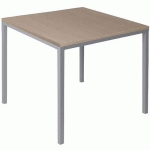 TABLE LOKI 80 X 80X75 CM PIÉT. NOIR / PLATEAU GRIS CENDRE