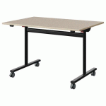 TABLE MALIBU RAB. 120X80 T6 DL ST ISO BEI 1460/BEI NOIR 9005 - MANUTAN EXPERT