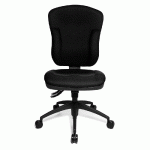 TOPSTAR SIÈGE DE BUREAU SACHA - TISSU REMBOURRÉ - DOSSIER NOIR - ASSISE NOIR