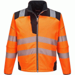 VESTE SOFTSHELL HAUTE-VISIBILITÉ PW3 T402 NOIR/ORANGE 4XL - PORTWEST