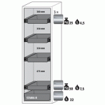 ARMOIRE SÉCURITÉ S-PHOENIX-90 S90.196.060.FDASR BLANC - ASECOS