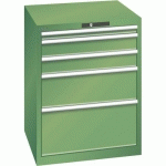 ARMOIRE VERT 717X725X850 AVEC 5 TIR. 200KG _ 14.505.030 - LISTA