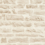 BRICOFLOR - PAPIER PEINT MODERNE EFFET BRIQUES APPARENTES | PAPIER PEINT BRIQUE BEIGE | TAPISSERIE ENTRÉE, CUISINE & SALON - 10,05 X 0,53 M