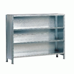 COMPTOIR TÔLÉ GALVATOP 4 TABLETTES P.400 MM  ÉLEMENT DÉPART