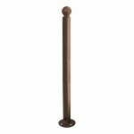 POTELET INCLINABLE AMORTICHOC BOULE - ZINC MARRON 8017 - PROCITY