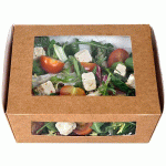 SALADIER KRAFT BRUN ET PE ROND 900ML D.180MM (X300) FIRPLAST