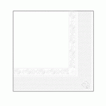 SERVIETTE ECOLABEL 2 PLIS 18 G/M² 33X33 CM TISSU BLANC (VENDU PAR 2400)