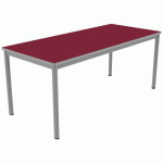 TABLE CARÉLIE MOB 180X80 T6 STRA POLYURÉ. CERISE GRIS/9006 - MOBIDECOR