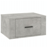 TABLE DE CHEVET MURALE GRIS BÉTON 50X36X25 CM