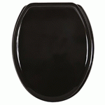 ABATTANT WC - MDF - CHARNIÈRES INOX - NOIR MSV