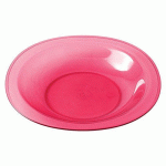 ASSIETTES CREUSES COPOLYESTER Ø 23 CM - TRANSPARENT ROUGE