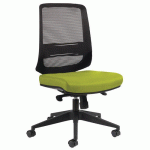 CHAISE DE BUREAU NOVY ECO MD RÉSILLE NOIR SANS TÊTIERE VERT - GGI