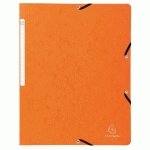 CHEMISE À ÉLASTIQUES, A4, EN CARTON, ORANGE - LOT DE 20