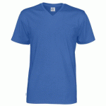 COTTOVER T-SHIRT MANCHES COURTES COL V HOMME - CERTIFIÉ GOTS BLEU - TAILLE XXXL
