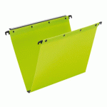 LOT DE 10 - DOSSIER SUSPENDU POUR TIROIRS POLYPROPYLÈNE OPAQUE ULTIMATE ELBA FOND 15 MM VERT