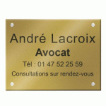 PLAQUE SIGNALÉTIQUE PERSONNALISABLE PLEXI COLOR - 36 X 20 CM JUSQU