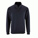 SWEAT PERSONNALISABLE COL CAMIONNEUR EN COTON FRENCH MARINE