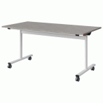 TABLE MALIBU RAB. 160X80 T6 DL STRA ABS BÉTON F186/BLC 9016