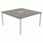 TABLE RÉUNION ASTRO ARCHE 140 X 143 CÈDRE/BLANC - BURONOMIC