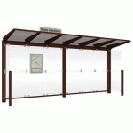 ABRI BUS VENISE 5 M - BARDAGES LATÉRAUX - MARRON 8017 - PROCITY