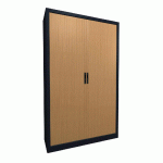 ARMOIRE À RIDEAUX PVC LAME RECOUVERTE 120 X 198CM COLORIS HÊTRE/ANTHRACITE - MANUTAN COLLECTIVITÉS