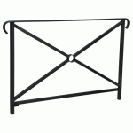 BARRIÈRE HÉRITAGE SIMPLE CROIX 1.50M DOUBLE CROSSE NOIR 9005 - PROCITY