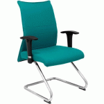 CHAISE FIXE ALBACETE ACCOUDOIRS RÉGLABLES - TURQUOISE